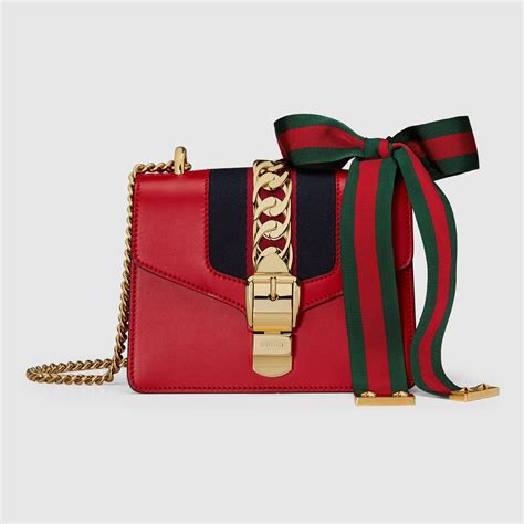 gucci sylvie leather mini chain bag black|Gucci Sylvie Leather Mini Chain Bag in Black .